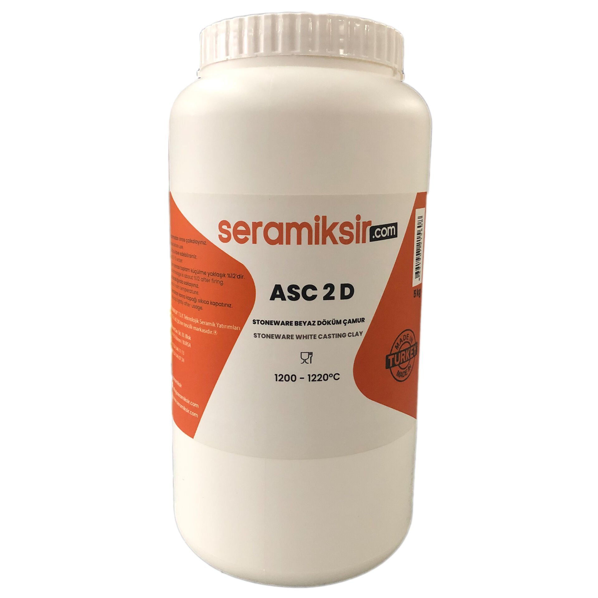 ASC 2 D - Stoneware Döküm Çamur