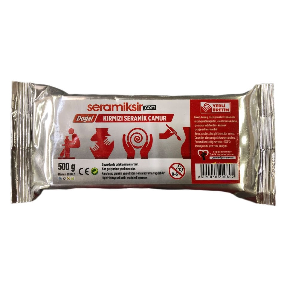 KSÇ 500 - Kırmızı Seramik Çamur 500 Gram